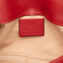 Authenticated Gucci PRE-OWNED Mini GG Marmont Matelasse Leather Flap Crossbody Bag - Đỏ - Xem 2