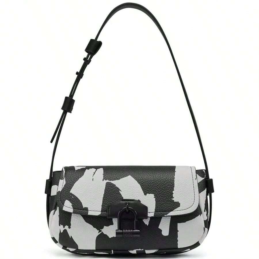 DKNY Women's Karlie Baguette Small Shoulder Bag | | Women Shoulder Bags - 光纖白/黑 - 查看 1
