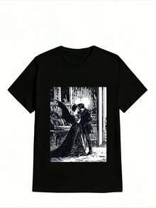 Camiseta personalizadaGóticadeVampiroTallaGrandeTodosMatchPlusparaHombreyMujer-DiseñoRetrodeVampiroesAlgodónGrueso,CamisetaUnisexoSuaveyTranspirableconCuelloRedondo,LavableaMáquinaparaUsoesTodos elloslasEstaciones,EstiloDeportivo,paraActividadesalAireLibre-VintageCalleEstiloUnisexoSueltoAlgodónCortoMangaTripulaciónCuelloCamiseta - Negro - Ver 3