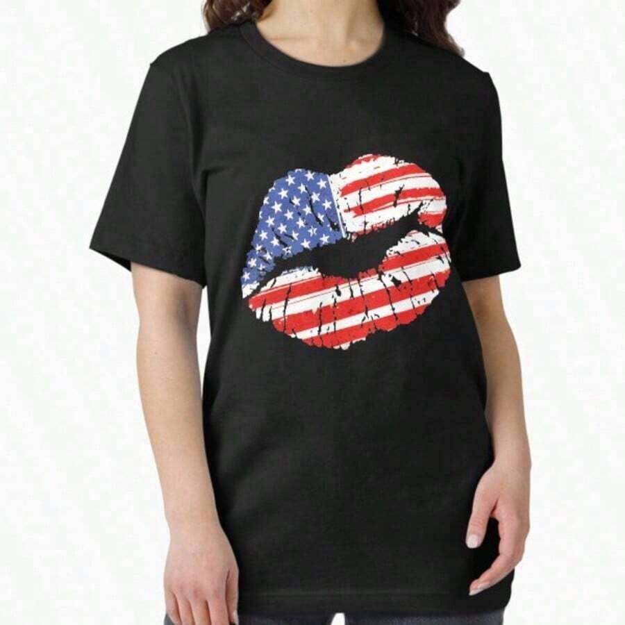 Canadiense de Guyana - Hoja de arce recortada en la bandera nacional de Guyana Camiseta clásica playeras de mujer - Negro 37 - Ver 1