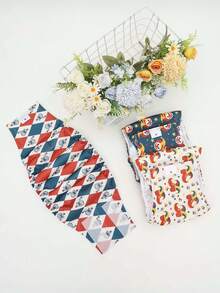 3pcs/Pack Washable Male Dog Belly Bands (Random Fashionable Patterns) - Washable Male Dog Diapers - Multicolor - View 3