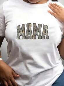 Women's Short-Sleeved T-Shirt With A Round Neck And Casual Print, A  Resort Style-Your Everyday Essential. Printed T-Shirt, Women's Tops, Summer Vacation. Mother's Day Gift Women's T-Shirts - 白色 - 查看 2
