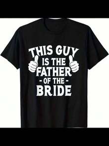 Camiseta Divertida para Hombre para Boda - Este Hombre Es el Padre de la Novia - Camiseta Flexible para Regalo a Padrinos de Boda y Padres - Negra Clásica con Escritura Blanca - Camiseta Casual para Todo el Año para Bodas, Navidad - Negro - Ver 6