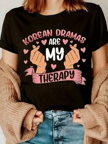 Camiseta de manga corta para mujer, inspirada en dramas coreanos de anime, 95% poliéster 5% elastano, tejido de punto transpirable, longitud regular, top de moda para primavera/verano/otoño – ofertas playera de hombre, tops sudaderas para mujer, camiseta Y2k, camisa. - Blanco - Ver 2