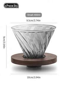 choxila 1pc Diamond-Shaped Gray Glass Coffee Pot, Coffee Dripper, Manual Pour Over Coffee Maker Set, Home & Office Drip Coffee Machine Set, Coffee Accessories Set, Ideal Gift For Coffee Lovers, Family And Friends, Suitable For Kitchen And Cafe Use - Coffee Pot - View 8