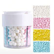 1 Set Mixed Size Gold, Pink, White, Blue Pearl Decorative Beads, Suitable For Cake Decoration, DIY Crafts And Party Supplies - Multicolor - View 13