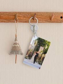 2D Customized Acrylic Photo Pendant - Multicolor Customizable Photo Insert, Romantic Gift For Couples, Backpack Decoration, Suitable For Valentine's Day, Mother's Day, Father's Day, Teacher's Day, Couples, Friends, Family Memento, Romantic Decor, Wedding Gift For Men And Women - Multicolor - View 2