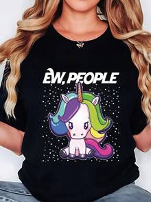 Talla Grande - Talla Grande - Ropa de Mujer Talla Grande 0 8XL, Camiseta de Manga Corta Transpirable y Suave para la Piel, Versión Coreana Básica Holgada, Top Casual de Primavera y Otoño para el Trabajo Diario - Negro - Ver 6