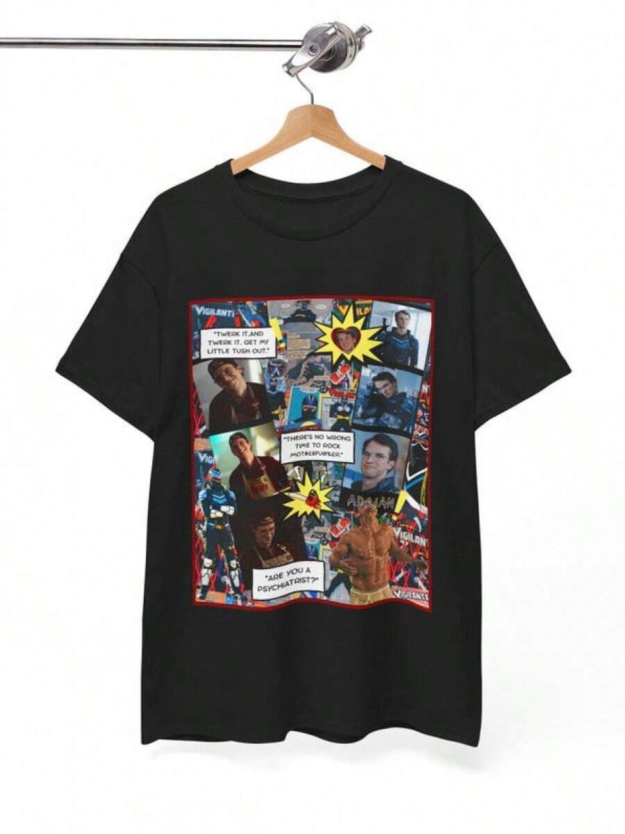 DC Vigilante Adrian Chase Unisex T-Shirt, Fun Graphic Tee, Vintage Inspired, Gift For Fans, Casual Wear, Comic Style For Everyday Wear. Individually Packaged - 黑色 - 查看 1