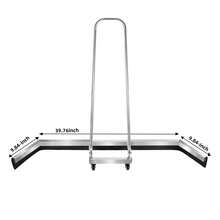 WUPYI Raschietto per acqua in acciaio inox, dispositivo di drenaggio superficiale, raschietto in gomma, raschietto per campi da basket, rimuove l'acqua piovana, con ruote universali - A - Visualizzare 3
