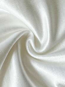 Women's Lace Trim Ruched Fitted Casual Tube Top - White - View 4