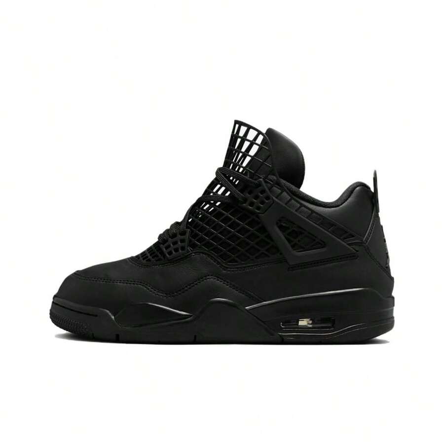 Nike Jordan Air Jordan 4 RETRO "NET/Black" Durable And Breathable Mid-Top Retro Basketball Shoes Women's Black - FN7251-001 - 查看 1