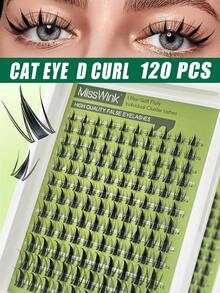 Mi giả Miss Wink 120/168 chùm kiểu mắt mèo, dày, cong, mềm mại, độ dày D, 0.07mm, tự nối mi, độ dài hỗn hợp 8-16mm, thoải mái và tự nhiên, món quà tuyệt vời nhất dành cho phụ nữ và các cô gái. - D - Xem 1