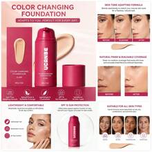Color-Adapting Liquid Foundation - Includes Makeup Brush | Self-Adjusting Shade For A Natural Finish | Lightweight & Buildable Coverage | Suitable For All Skin Types | 1 Fl Oz (A) - 彩色 - 查看 2