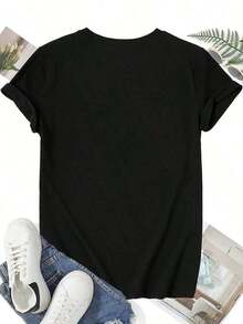 Personalizado, agradable para la piel, cálido y con un ambiente sin restricciones. Camiseta de algodón de verano para mujer, de talla grande, estilo casual con cuello redondo, para primavera-verano, con textura africana. Nuestra marca BlyNoKALM no está impresa, es lavable a máquina, transpirable, suave e informal. Camiseta Vintage de Estilo Urbano Unisex de Algodón Holgado de Manga Corta con Cuello Redondo - Negro - Ver 2