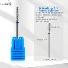 LUSLUKING 5pcs Professional Diamond Nail Drill Bit Set With Brush, Suitable For Acrylic Gel Nails, Pedicure And Manicure Tools - Multicolor - View 5