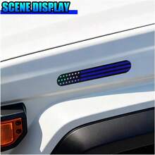 2PCS American Flag Emblem Sticker Decal, 6" X 1" USA Flag Car Badge Sticker, Car Window Bumper Fenders Stripe Decal, Patriotic Auto Decoration Accessory For Sedan, RV, Truck, Motorcycle (Blue) - Màu đỏ - Xem 4