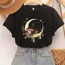 Women's Soft Fabric T-Shirt 1 Piece Super Happy Summer Candy Candy Anime T-Shirts For Women Manga Y2K Japanese T-Shirt Urban Clothing For Girls 100% Cotton Anime T-Shirt For Women Boho Chic Style | Exquisite Design | Loose And Comfortable | Easy To Match | - 15 - 查看 7
