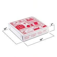 Pizza Boxes - White Red - View 3