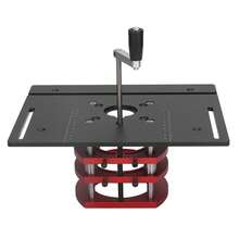 Router Riser With Top Plate, Router Lift Base, Woodworking Grooving, Trimming, Beveling, Router Table Base, Table Lift System - Black - View 2