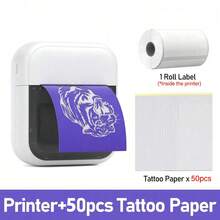 Marklife C50 Mini Impresora de Tatuajes Inalámbrica Portátil de 2 Pulgadas 15‑57mm Suministros de Tatuaje Compatible con Teléfono PC para Máquina de Transferencia de Patrón de Tatuaje Logo sin Tinta - Multicolor - Ver 8