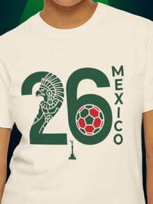 Camiseta de Fútbol México 26 |     Camiseta de Fútbol con Ícono Azteca - Negro - Ver 6