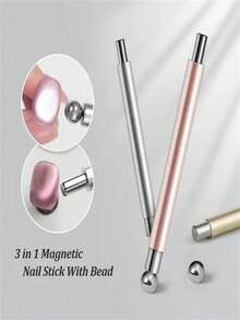 Bộ dụng cụ vẽ móng nghệ thuật mắt mèo 2 trong 1 (1/2 món), dụng cụ từ tính đa chức năng với nam châm mạnh, dùng cho sơn gel móng tay hình mắt mèo, phụ kiện vẽ móng nghệ thuật bằng thép, dụng cụ bằng gỗ dùng tại nhà và tiệm nail. - Nhiều kiểu dáng - Xem 4