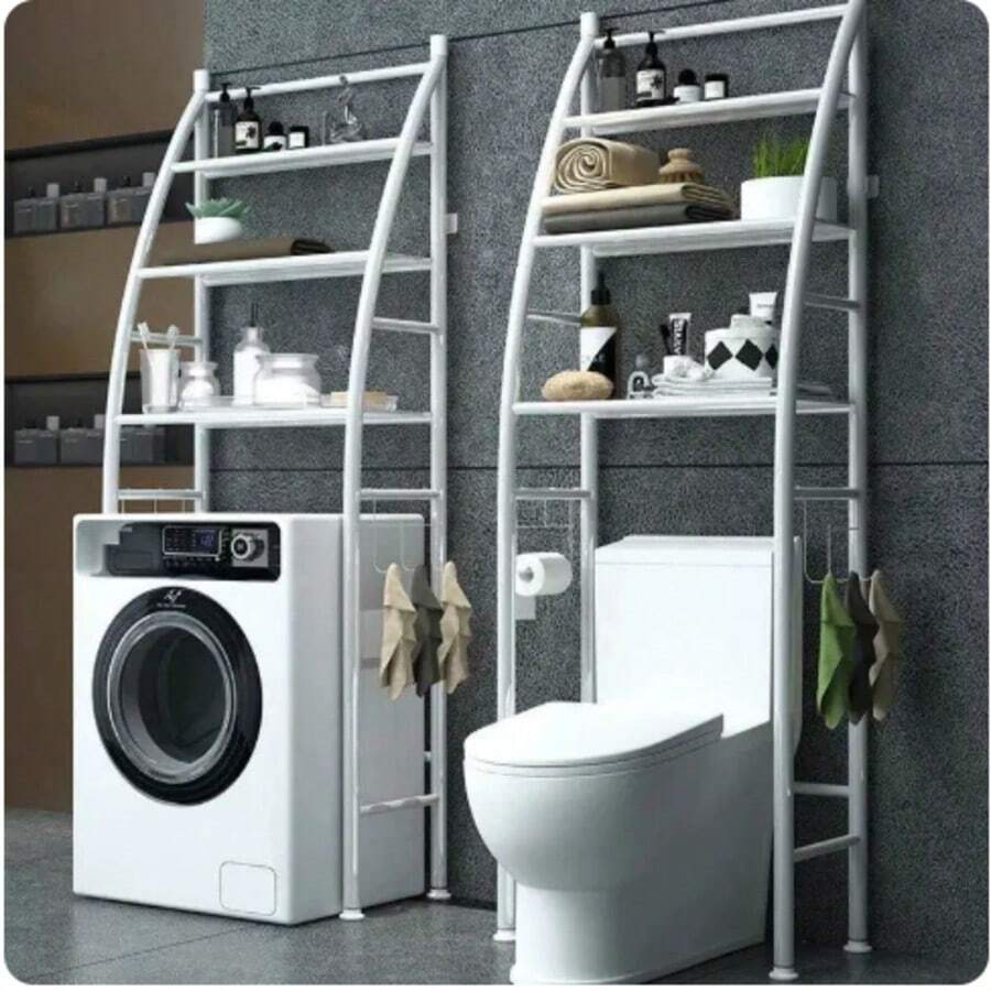 Estante para lavadora sin perforación, estantería de almacenamiento para baño - Multicolor - Ver 1