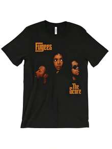 Camiseta de manga corta Fugees - The Score - Lauryn Hill - Ready Or Not - Killing Me Softly - Era Dorada de los 90s Boom Ba 100% Algodón - Negro - Ver 1