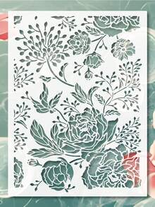 12x16 Inch Reusable Floral Wall Stencil Template, Suitable For Walls, Furniture, Tiles, Fabrics, Doors, Glass - Multipurpose Painting Stencil For DIY Drawn Borders, Patterns, Murals - Single Piece - View 3