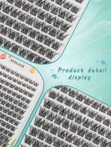 Racimos de pestañas de longitud mixta, extensiones de pestañas DIY 132 racimos de pestañas, extensiones de pestañas de volumen con pestañas individuales difuminadas para hacer en casa (8-16MIX) - C - Ver 8