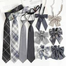 Women Ties - A2324 Black, White and Red Stripes - View 2