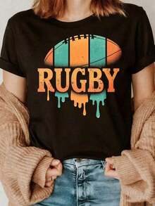 Suave Nueva Camiseta de Algodón con Estampado Gráfico Unisex, a la Moda y Popular, 200GSM, Estética Y2K, Linda, Vintage, Casual, de Verano, Tallas S-3XL, blusas casuales, playeras de mujer algodón - Negro - Ver 1