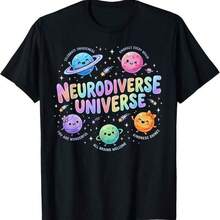 Camiseta de Concientización sobre el Autismo del Universo Neurodiverse - Negro - Ver 6