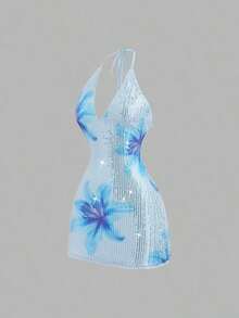 Women Midi Dresses - 藍色的 - 查看 3