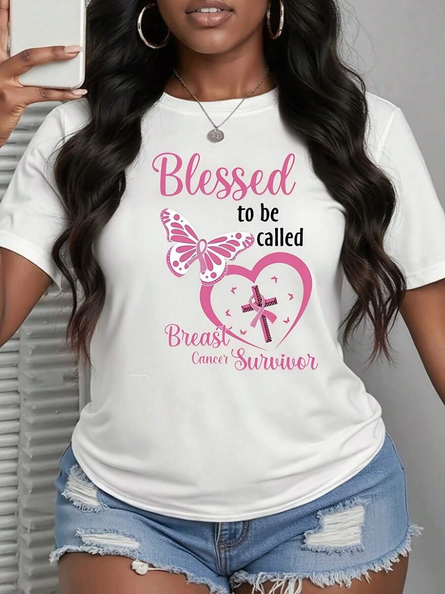 Camiseta moderna y minimalista para mujer en color rosa, de manga corta, estilo deportivo casual, con soporte, adecuada para el uso diario informal. - Blanco - Ver 1