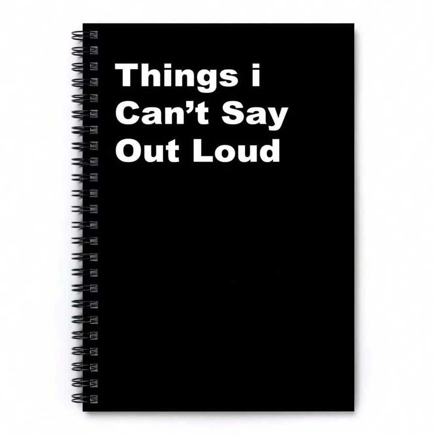 1pc Interesting Spiral Notebook - "Don't Say Out Loud" Planning Diary - Ideal For Office, Home, Perfect Gift For Colleagues And Friends - C - View 1