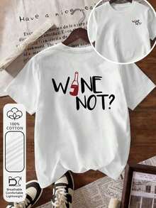 Camiseta de mujer para uso diario, 100% algodón, con estampado de letras simples, cuello redondo, manga corta, estilo casual juvenil de verano.Camiseta de mujer urbana, 100% algodón, con estampado de corazones, cuello redondo, manga corta, minimalista, de verano, color blanco.Transpirable y cómoda. - Blanco - Ver 6