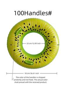 1pc Creative Kiwi Fruit Shaped Inflatable Swimming Ring, Summer Swimming Pool And Beach Floating Toy, Perfect Gift For Pool Party, Pool Float, Pool Lounger - Multicolor - View 10
