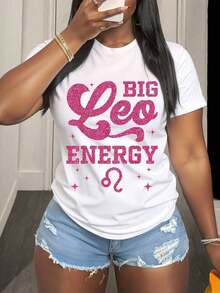 Women's Short Sleeve Graphic Tees, Vibrant Leo T-Shirt, Plus Size Women's Casual Short Sleeve T-Shirt
Fun Leo Graphic Tee, Perfect Christmas And Birthday Gift For Leo Women, All Seasons Zodiac T-Shirt, Great Leo Energy, Vintage T-Shirts For August Leo Girls. - 白色 - 查看 7