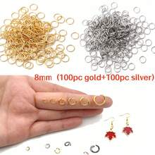 100pcs Gold Plated Open Jump Rings, Metal Split Ring Connectors, Suitable For Jewelry Making, DIY Crafts, Earrings, Bracelets, Necklaces - Yellow Gold - View 13