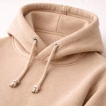 Kids' Kangaroo Hoodie Set, California Style, Thick, Winter - Beige - View 3
