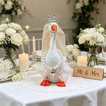 7 Desk Goose Outfits Goose Dress Necklace Crown Accessories Set For Magnetic Geese Statue Office Home Table Decor - Sets - View 5