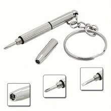3-In-1 Eyeglass Screwdriver, Multifunctional Manual Repair Tool Set For Sunglasses And Watches With Keychain - White - View 7