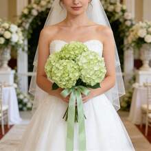 1 pieza/2 piezas/4 piezas Flores de Hortensia Artificiales Verdes de 15.35 Pulgadas, Decoración Floral de Hortensia Falsa con Tacto Realista para el Hogar, Jardín Exterior, Boda, Navidad, Oficina, Fiesta Familiar, Sala de Estar, Mesa de Comedor - Verde - Ver 10