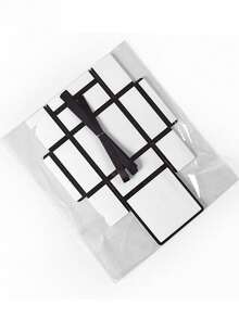 Black & White Contrast Minimalist Luxury Gift Box, Gift Boxes With Lids, Black Satin Ribbon Bow Jewelry Packaging Box, Flip-Top Creative Gift Box, Blank Design For DIY Text (Wedding Theme,Blessing,Teachers' Day, Christmas) - Multiple Styles - View 6