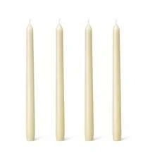 4pcs 10-Inch Taper Candle Set - Dripless, Smokeless Design, Burn Time Up To 8 Hours. Pure White Unscented Cream Wax Candles, Perfect For Weddings, Holiday Dinners, And Home Decor. - one-size - View 1