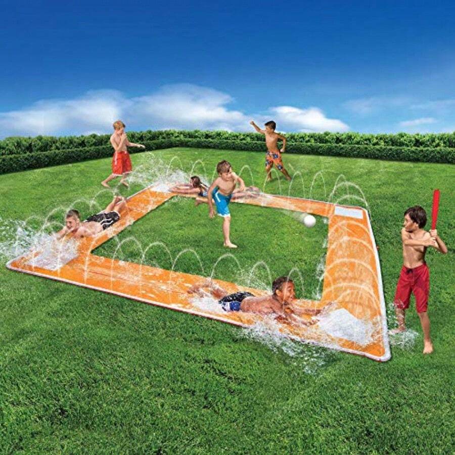 BANZAI - Tobogán acuático de béisbol para Primavera y Verano - naranja - Ver 1