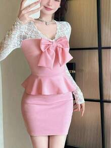 Women Short Dresses - ピンク - View 5