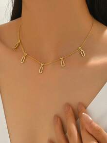 18K Gold Plated Necklace, Versatile Texture, Suitable For Dates, Gatherings, Gifts, And Daily Wear - Gold - View 2